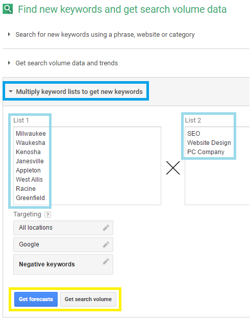 How to Multiply Keyword Lists
